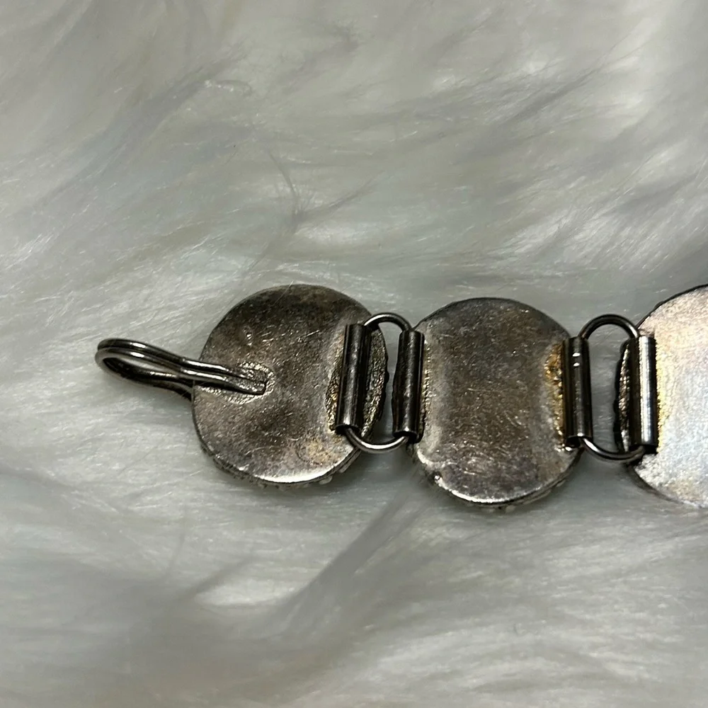 Elegant Silver and Multicolor Gemstone Bracelet - Picture 5 of 8